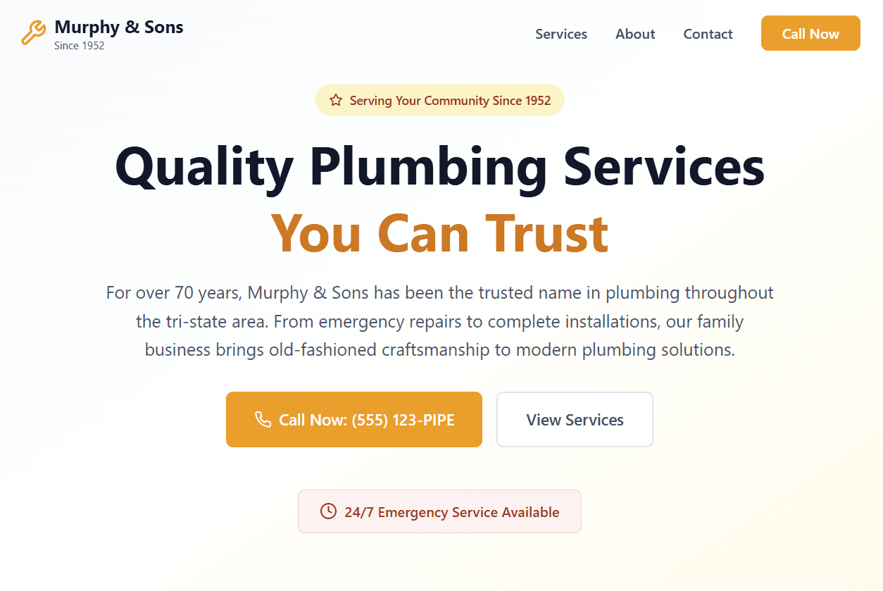New website example - after redesign